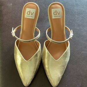 Dolce Vita Metallic Gold Heels